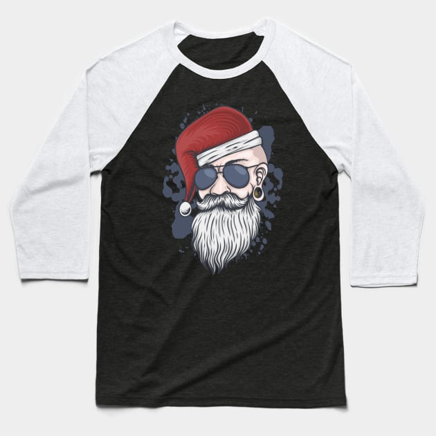 Man with christmas hat Baseball T-Shirt by be yourself. design